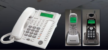 The KX-TAW848 system supports both wired and cordless phones.